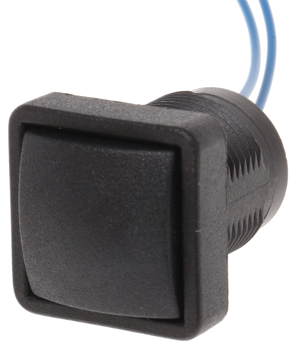 ITW Switches 49-59 Series Push Button Switch, Momentary, Panel, 16 mm Cutout, SPST, Clear LED, IP67, 50 V dc 250 V ac