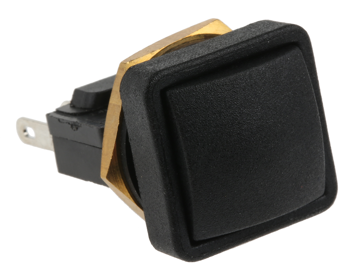 ITW Switches 49-59 Series Push Button Switch, Momentary, Panel, 16 mm Cutout, SPDT, IP67, 50 V dc 250 V ac