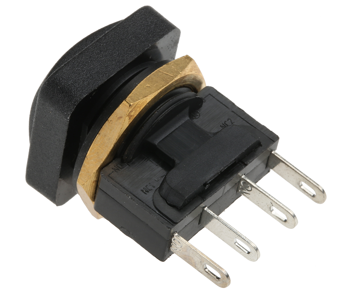 49-59221 ITW Switches 49-59 Series Push Button Switch, Momentary, Panel, 16 mm Cutout, SPDT, IP67, 50 V dc 250 V ac