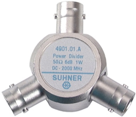 Huber+Suhner 2 GHz RF Power Divider, 3 GHz Max, 6 dB Max Loss
