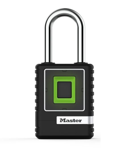 Master Lock Fingerprint Zinc Padlock Weatherproof, 9 mm Shackle