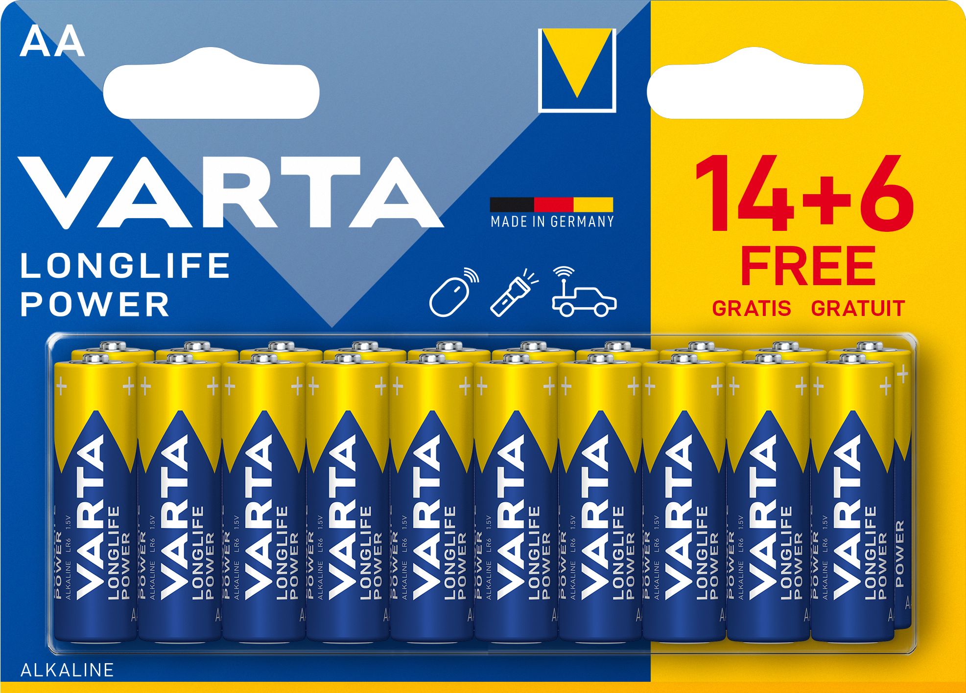 Varta Varta Longlife Power Alkaline AA Battery 1.5 V