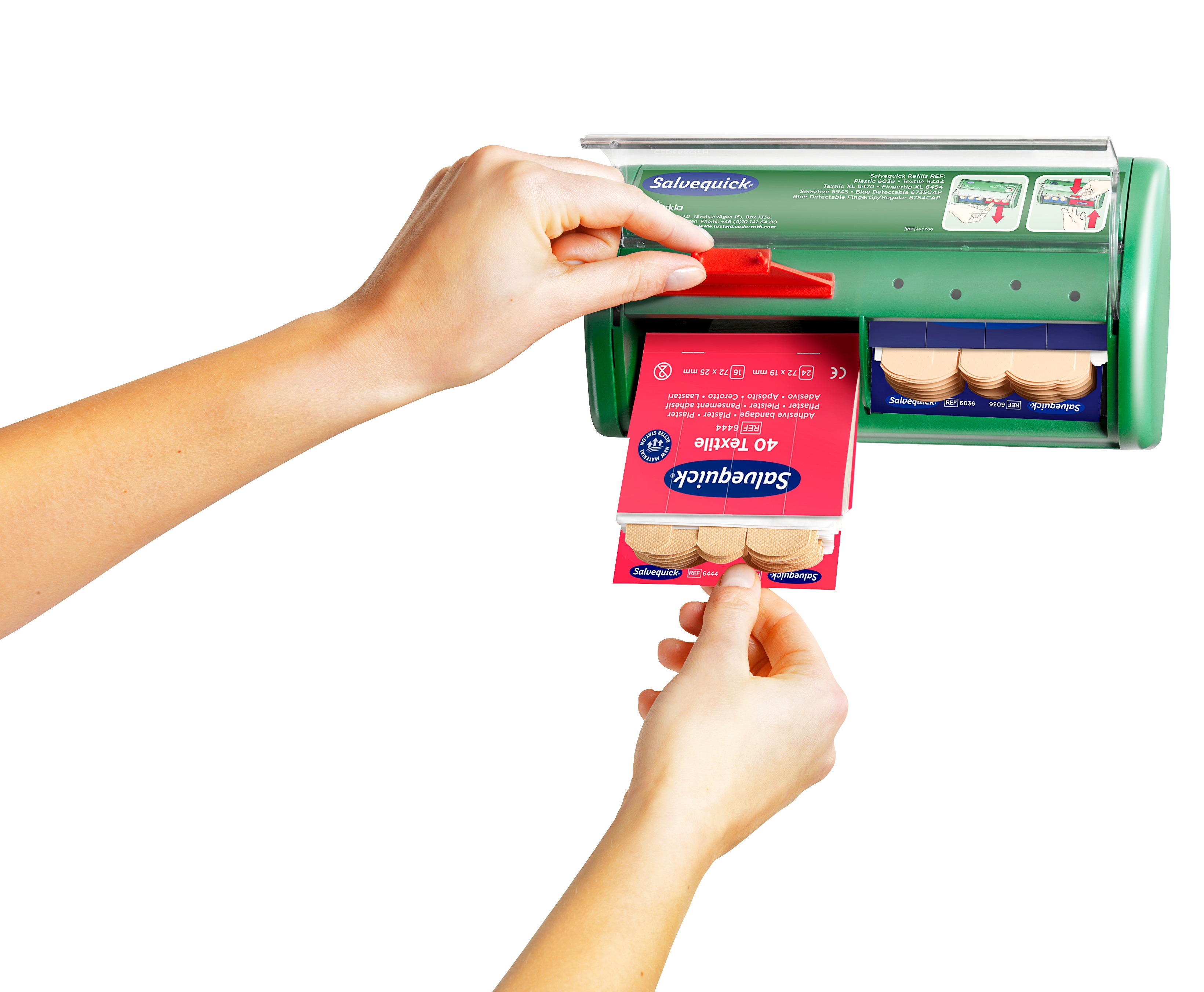 490700 Cederroth Polycarbonate, ABS Green Plaster Dispenser & Plasters Plaster Dispenser, 4 Per Pack Per Package 2300000.00 mm
