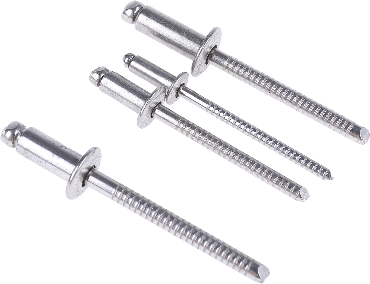 493-5483 RS PRO Plain Stainless Steel Stainless Steel Blind Rivet Set Rivet Set, 465 pieces
