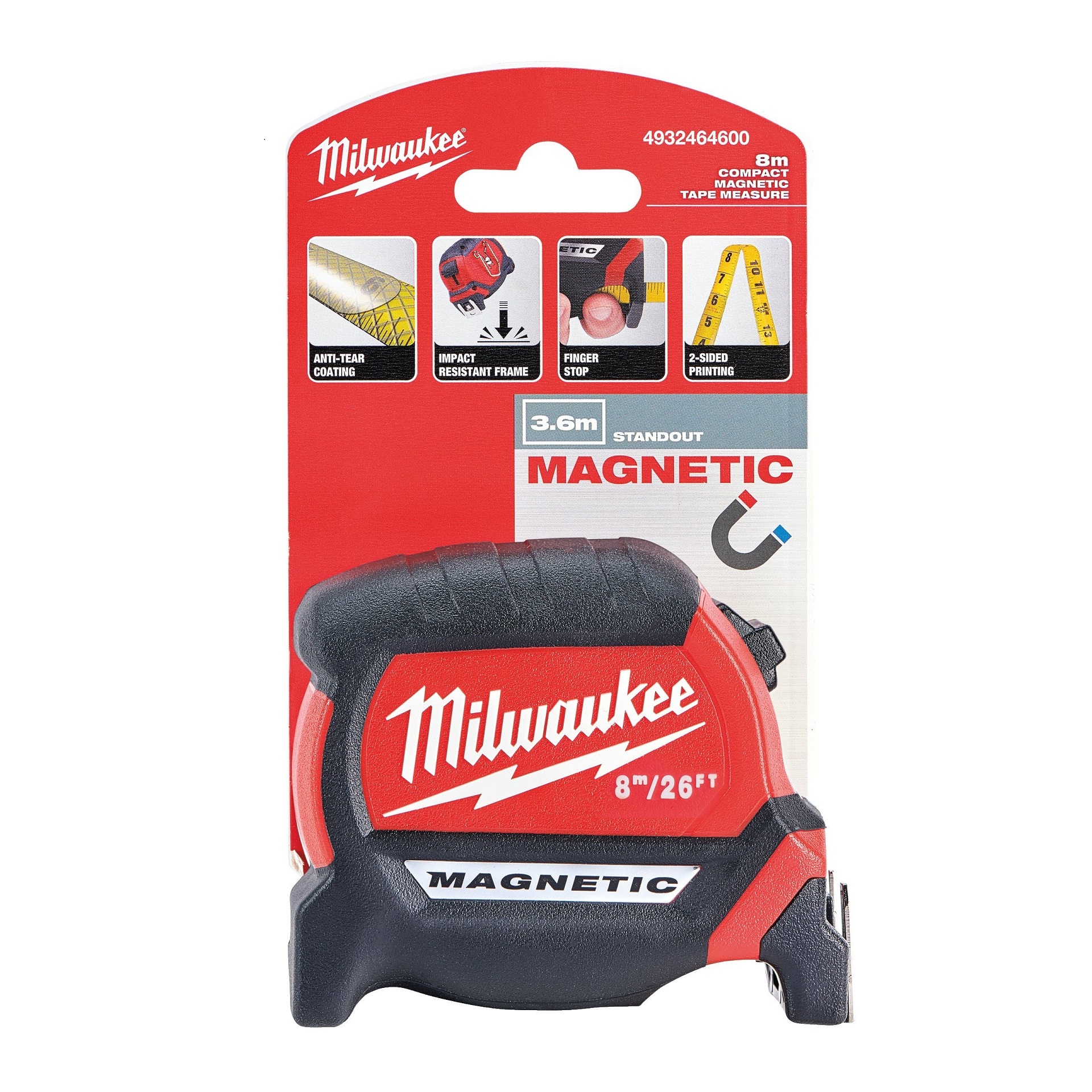 4932464603 Milwaukee 4932 8 m Tape Measure, Metric, Imperial, RSCAL