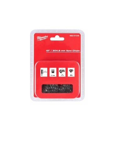 Milwaukee 4932471385 304.8 mm Chainsaw Chain, 9.5 mm Pitch for use with M18 FCHSC