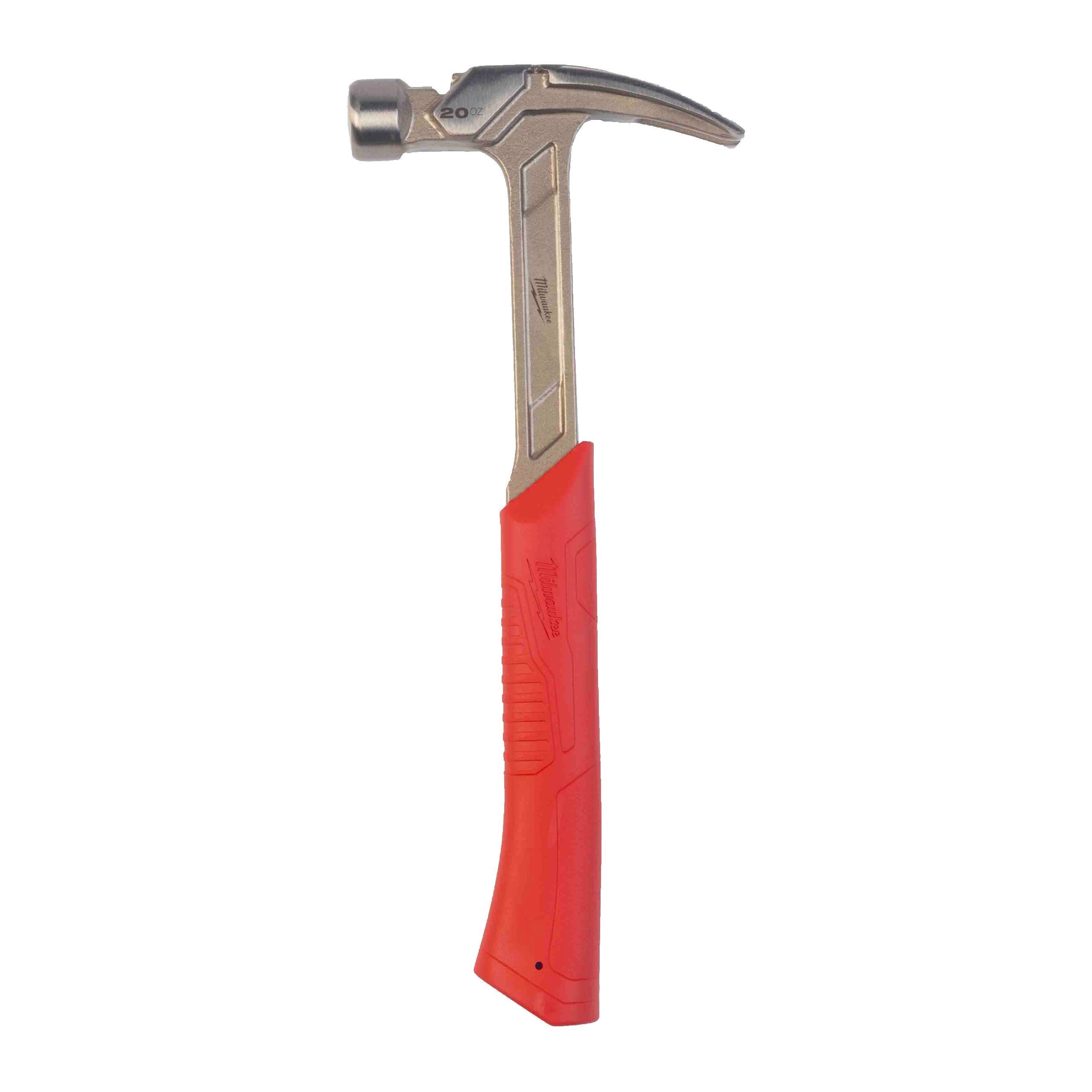 Milwaukee Stainless Steel Head Claw Hammer with Rubber Handle, 570 g