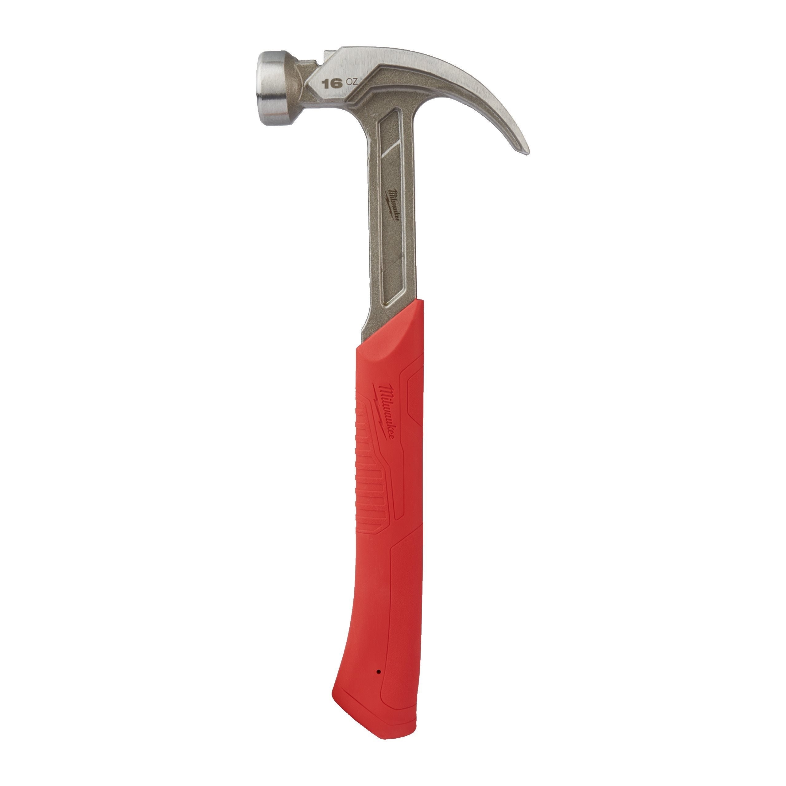 Milwaukee Stainless Steel Head Claw Hammer with Rubber Handle, 450 g