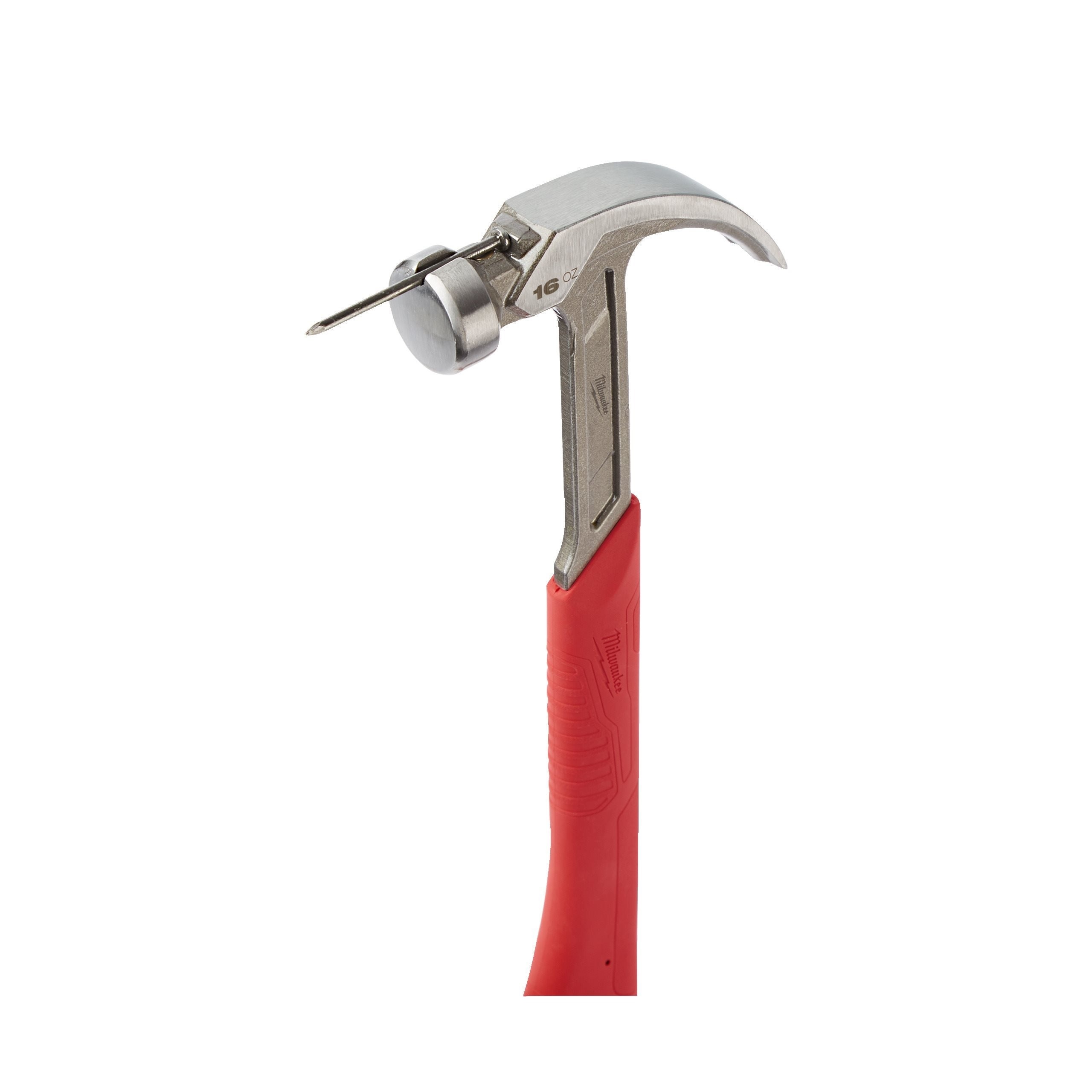 4932478655 Milwaukee Stainless Steel Head Claw Hammer with Rubber Handle, 450 g