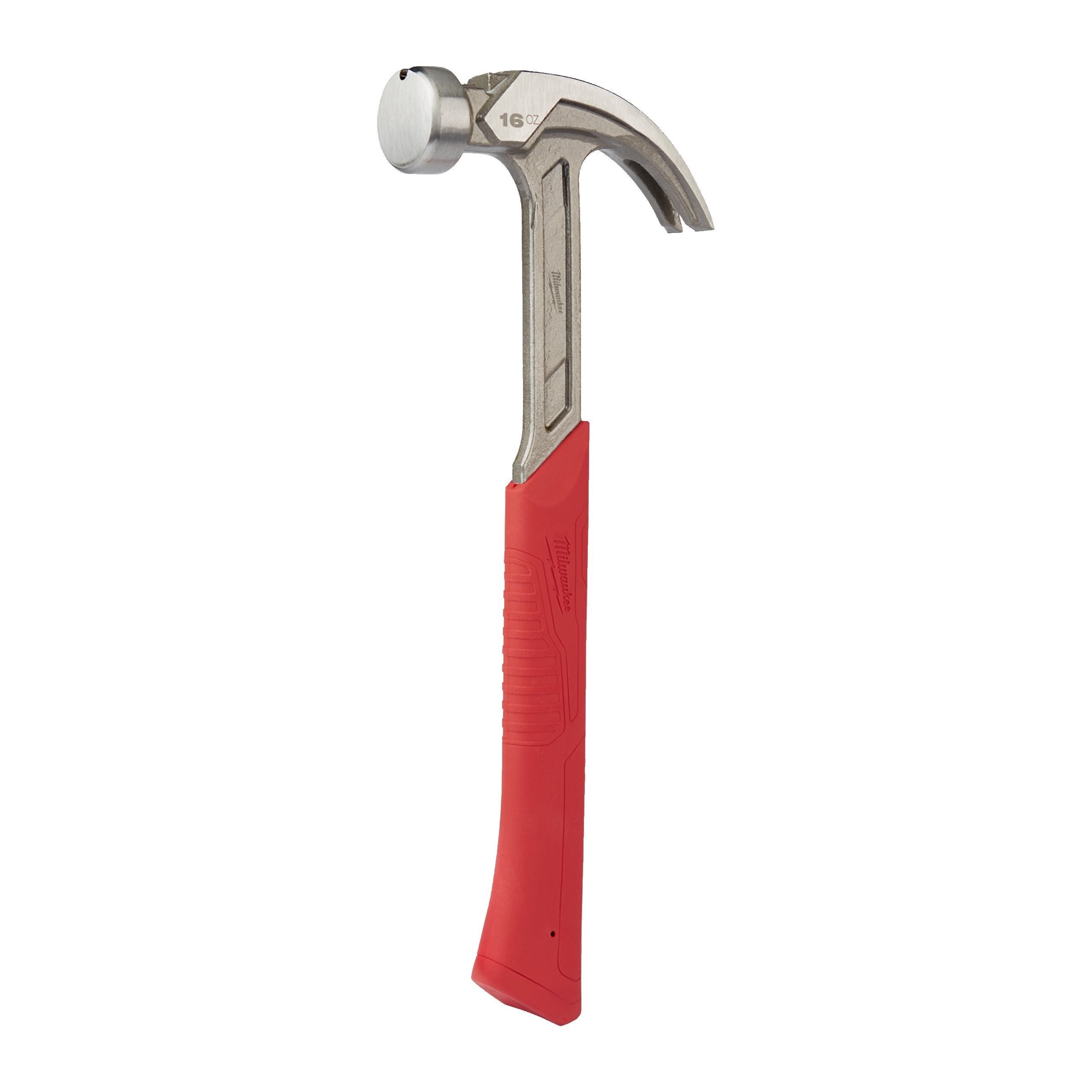 4932478655 Milwaukee Stainless Steel Head Claw Hammer with Rubber Handle, 450 g
