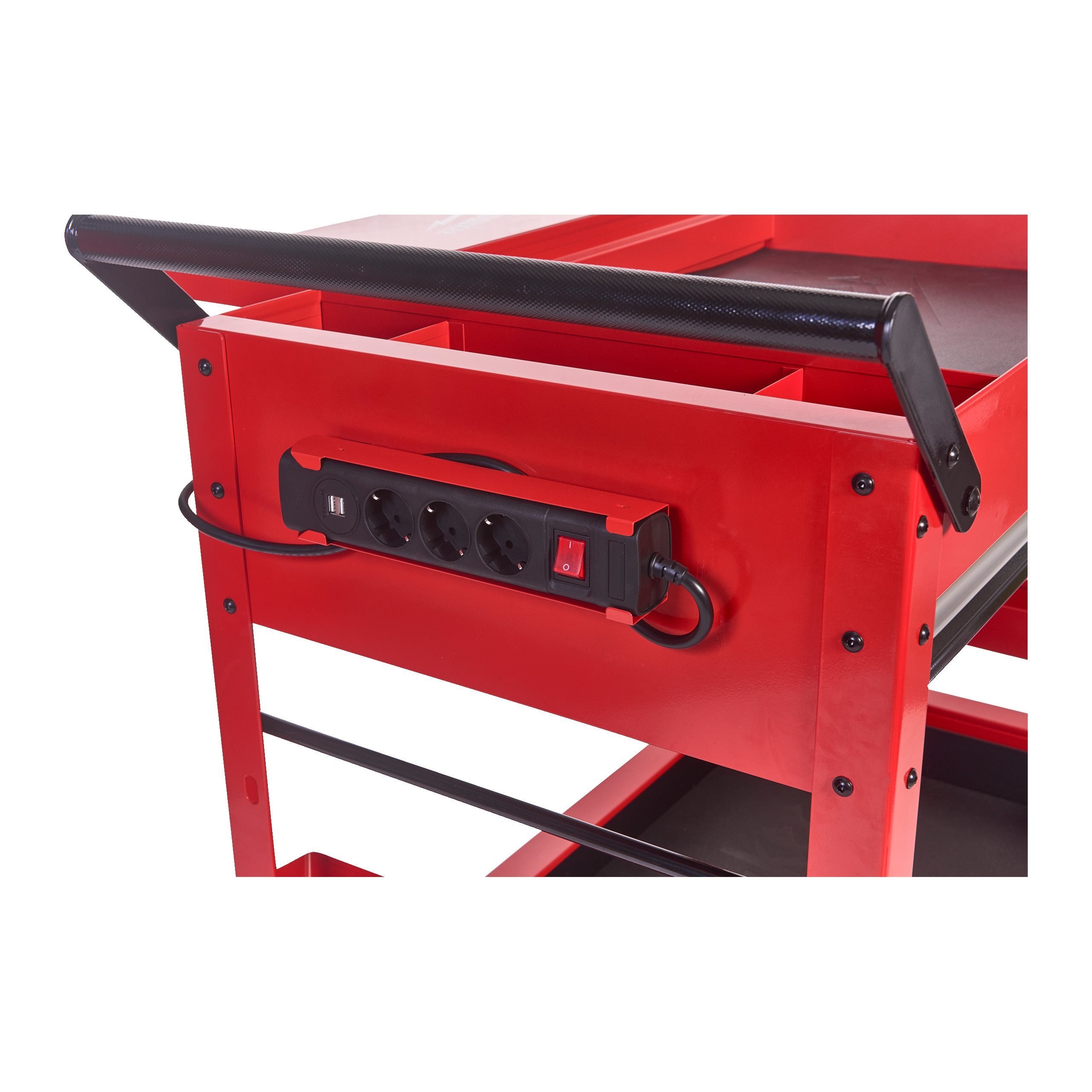4932478857 Milwaukee 2 Steel 2 Fixed + 2 Swivel Trolley, 561 mm, 22 kg Load, 991 mm