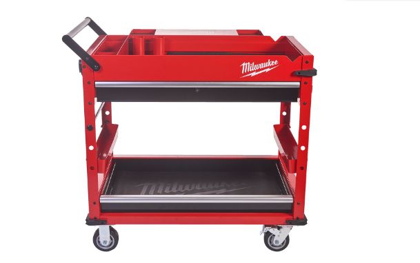 4932478857 Milwaukee 2 Steel 2 Fixed + 2 Swivel Trolley, 561 mm, 22 kg Load, 991 mm