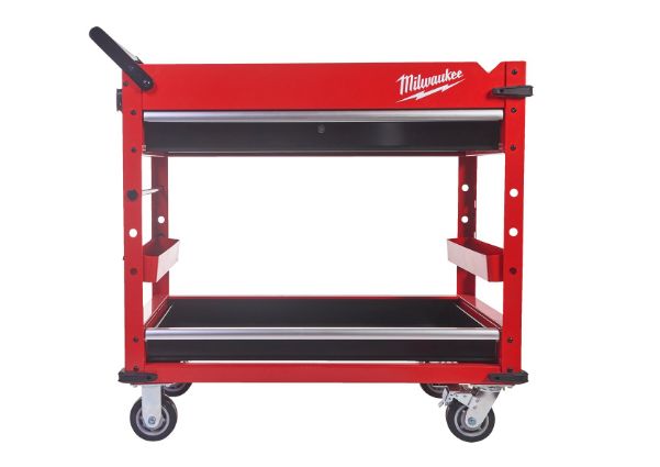 4932478857 Milwaukee 2 Steel 2 Fixed + 2 Swivel Trolley, 561 mm, 22 kg Load, 991 mm