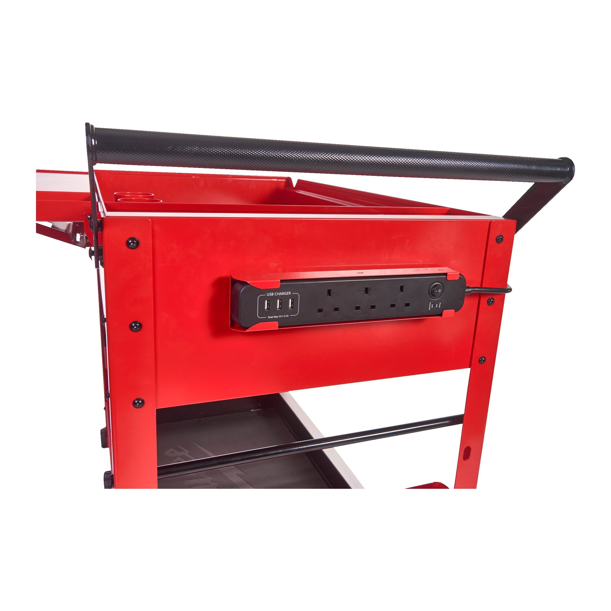 4932478857 Milwaukee 2 Steel 2 Fixed + 2 Swivel Trolley, 561 mm, 22 kg Load, 991 mm