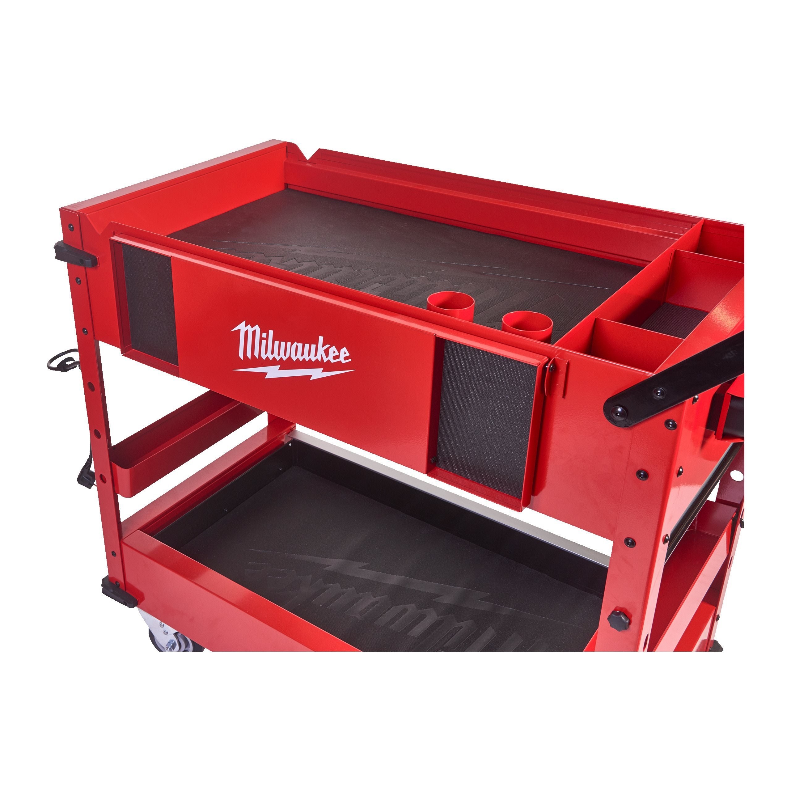 4932478857 Milwaukee 2 Steel 2 Fixed + 2 Swivel Trolley, 561 mm, 22 kg Load, 991 mm