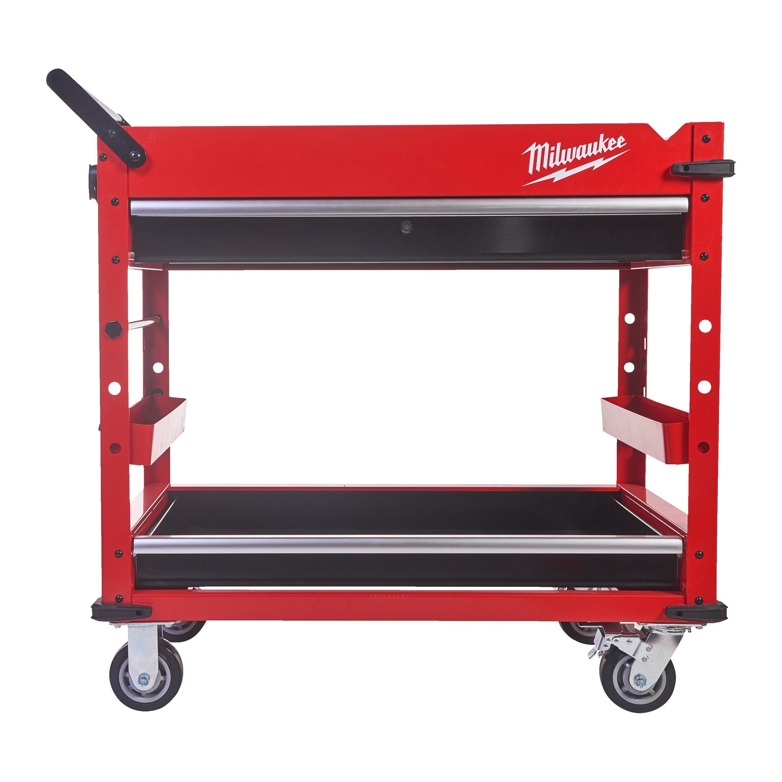 4932478857 Milwaukee 2 Steel 2 Fixed + 2 Swivel Trolley, 561 mm, 22 kg Load, 991 mm