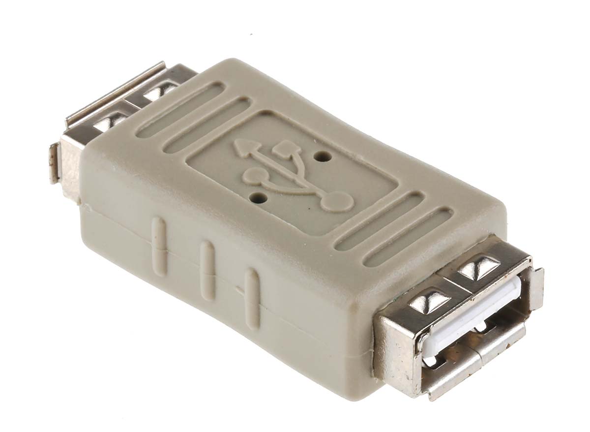 RS PRO USB Type A to Female to USB Type A Female Adapter