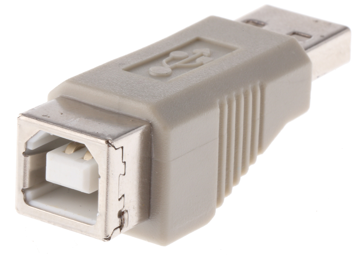 RS PRO USB Type A to Male to USB B Female Adapter