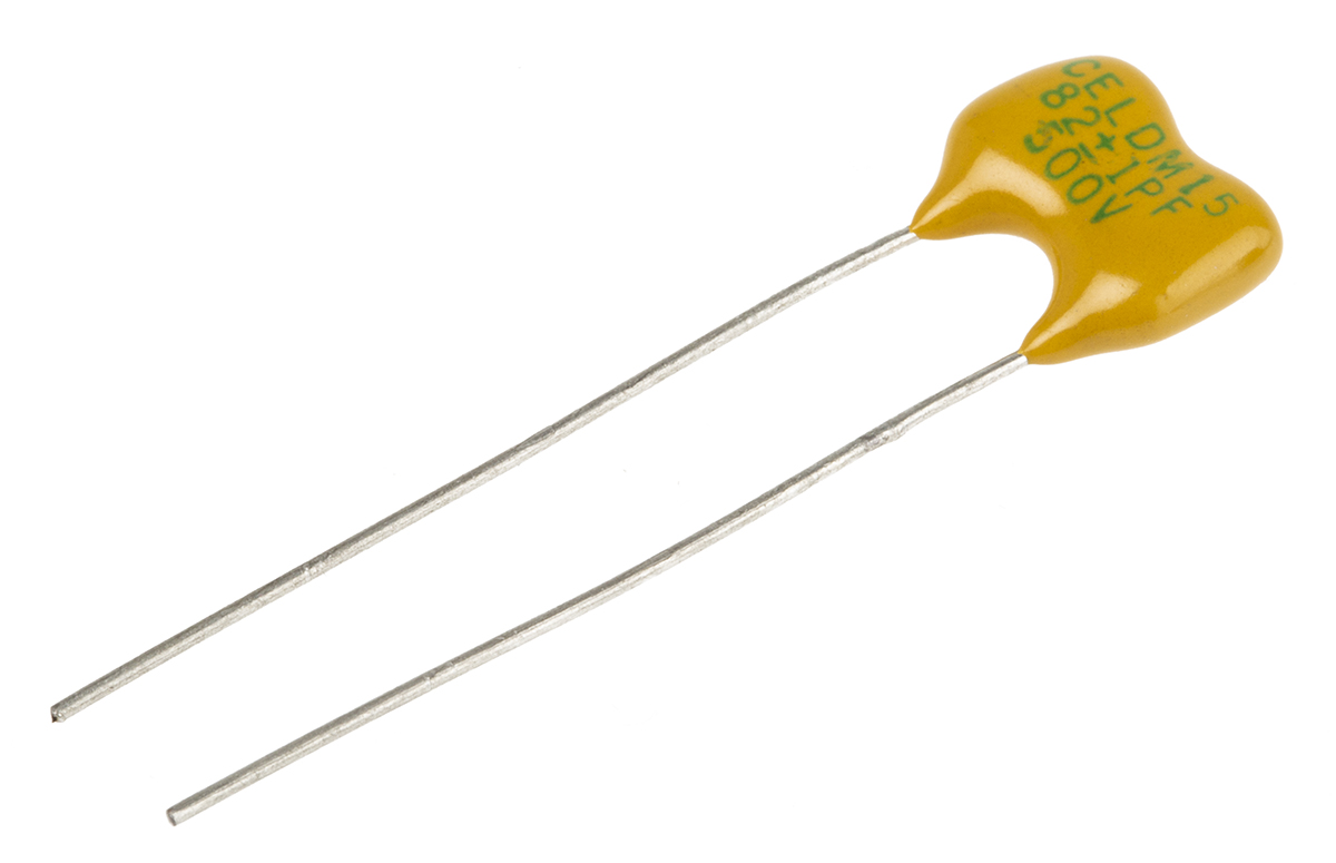 RS PRO 82 pF Mica Capacitor 500V dc 1 pF Tolerance, D Radial