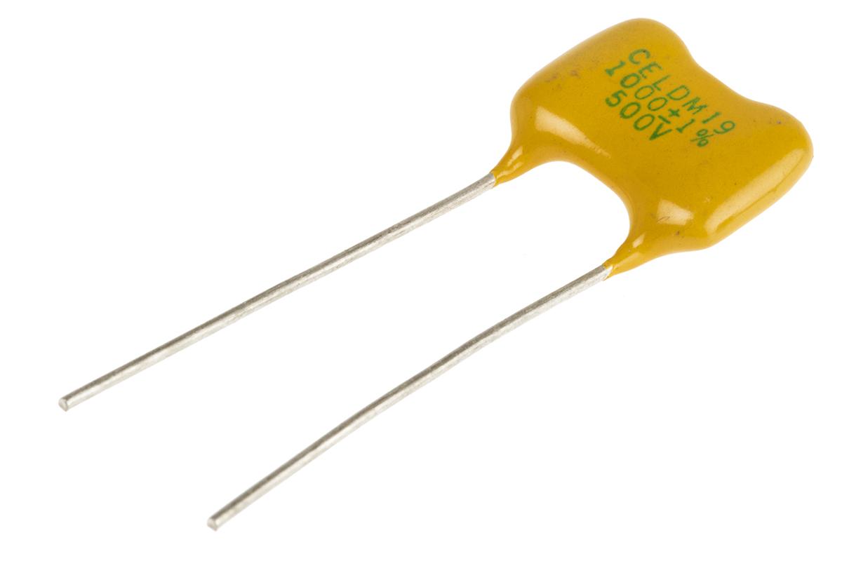 RS PRO 1 nF Mica Capacitor 500V dc ±1 % Tolerance, D Radial
