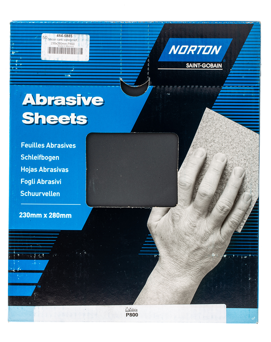 Norton T489 P800 Grit Very Fine Sanding Sheet, 280mm x 230mm
