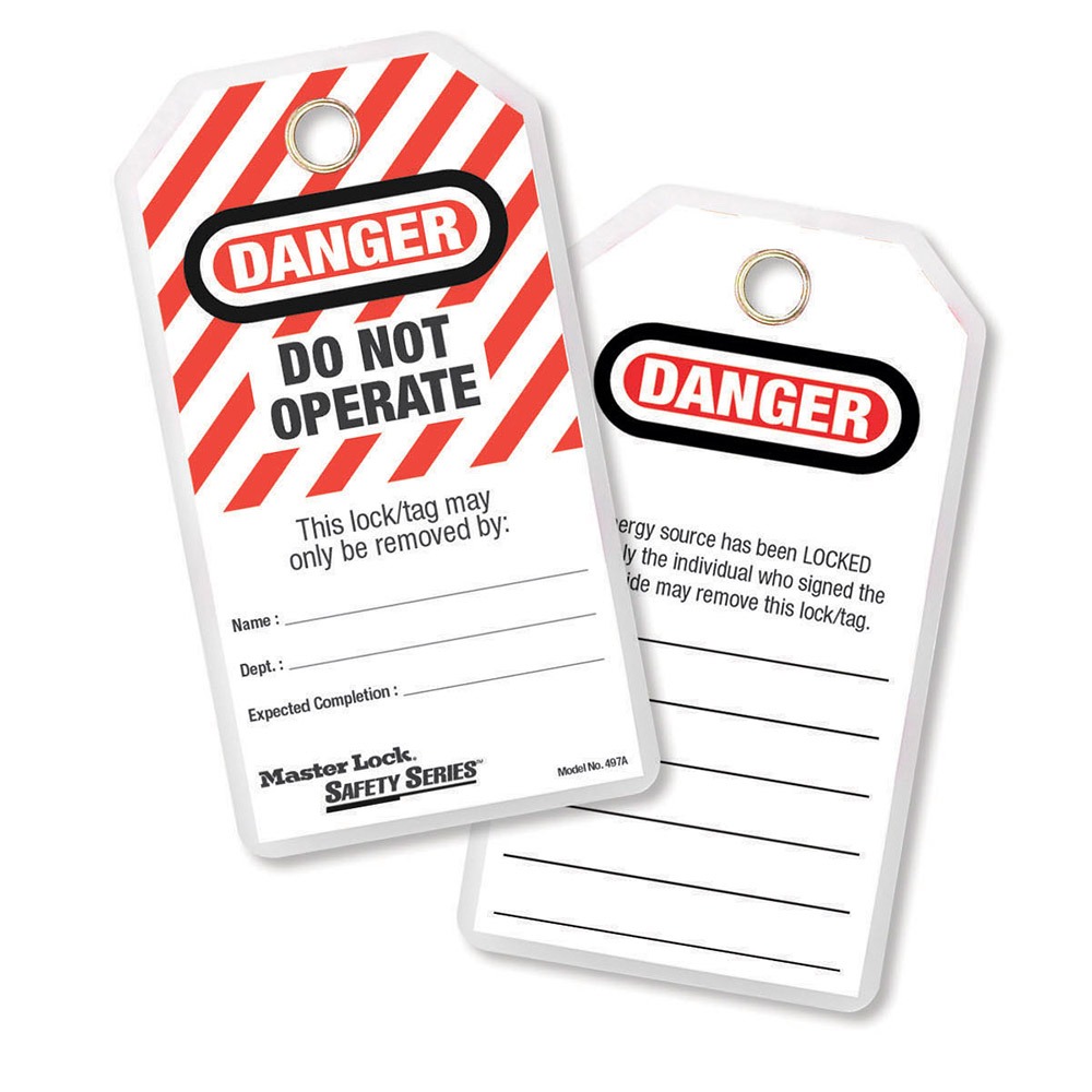Master Lock 12 Per Pack x 'Do Not Operate' Lockout Tag