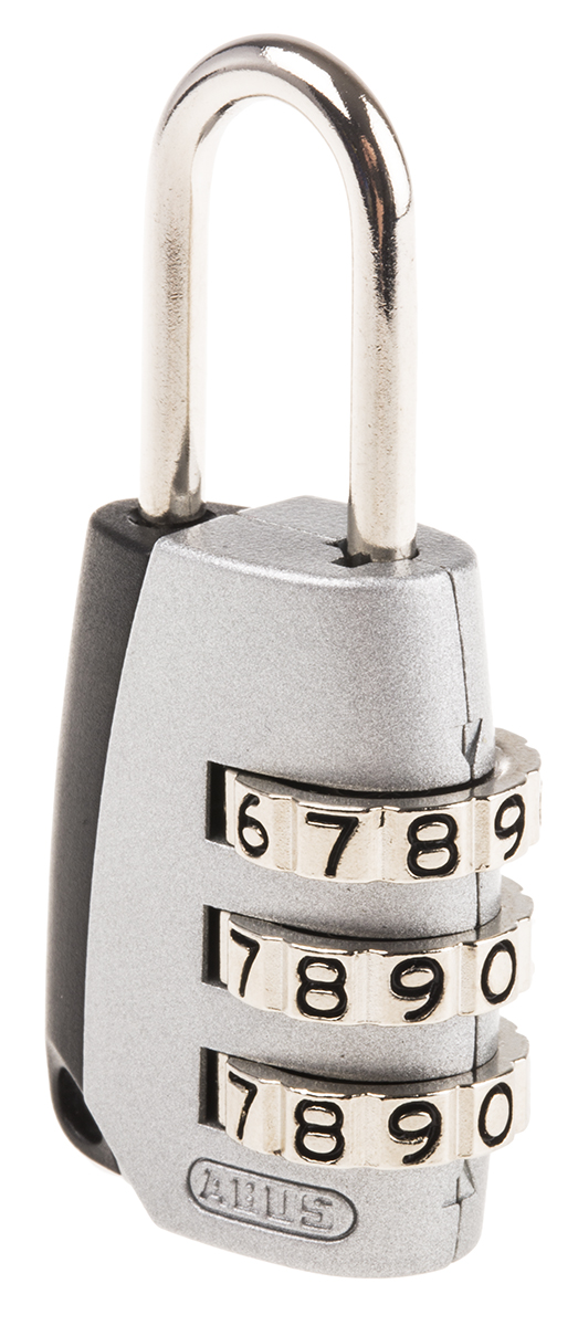 ABUS Combination Padlock Zinc, Steel Combination Padlock Weatherproof, 3 mm Shackle, 22 mm Body