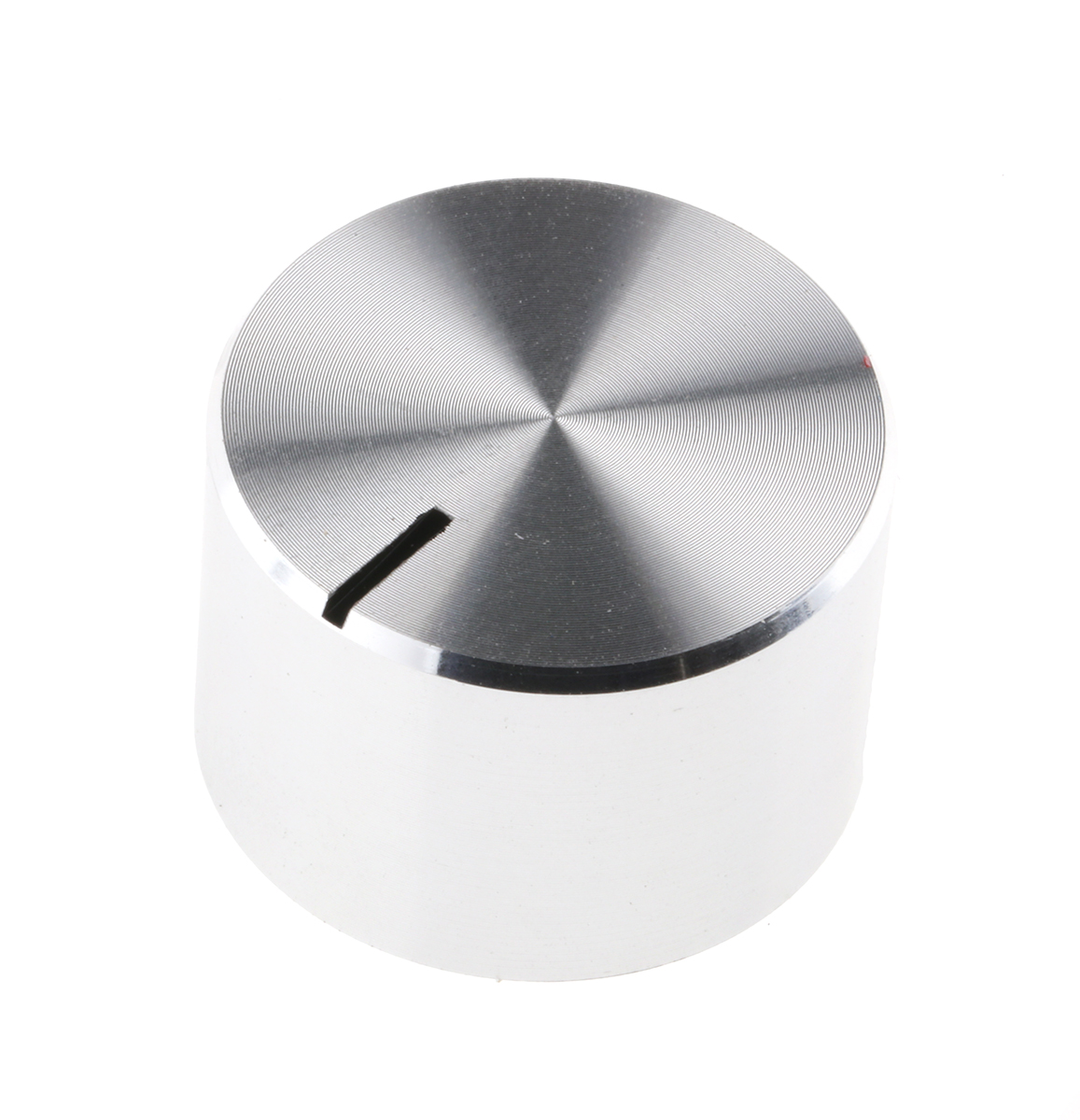 RS PRO 18 mm Knob Diameter Silver Potentiometer Knob for 4 mm Shaft Circular