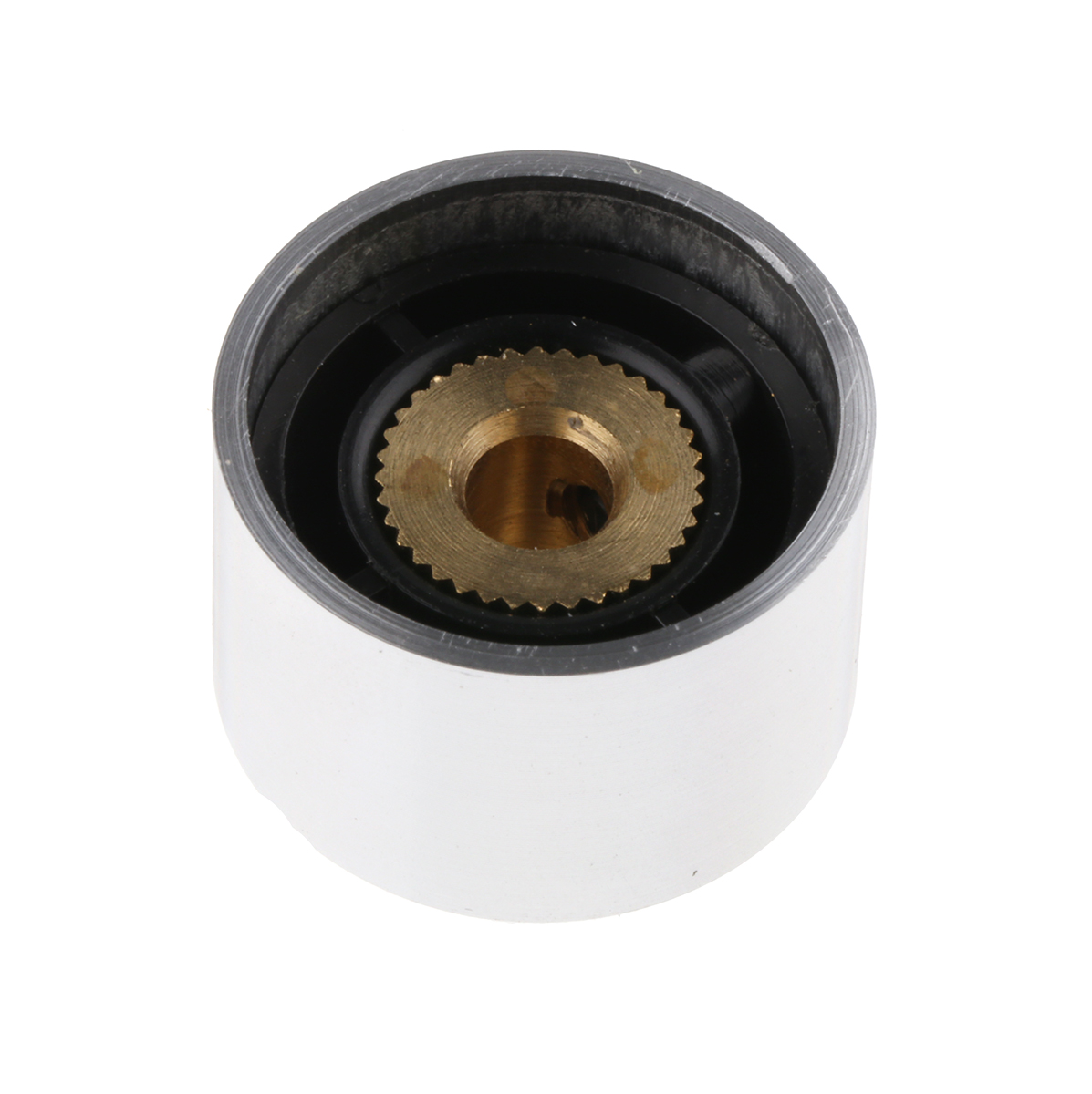 499-983 RS PRO 18 mm Knob Diameter Silver Potentiometer Knob for 4 mm Shaft Circular