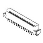 Molex 71661 68 Way Vertical SMT Housing Plug, 1.27mm Pitch, with Metal Clips