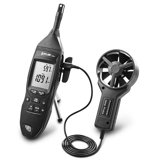 em54 FLIR EM54 Vane Anemometer, 30m/s Max, Measures Air Flow, Air Temperature, Air Velocity, Dew Point, Relative Humidity