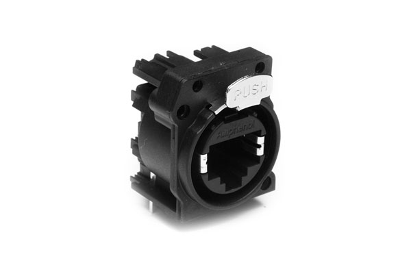 Amphenol Industrial Chassis Mount XLR Connector, Horizontal, Female, IP40, 125 V ac, 8 Way, Gold over Nickel Plating