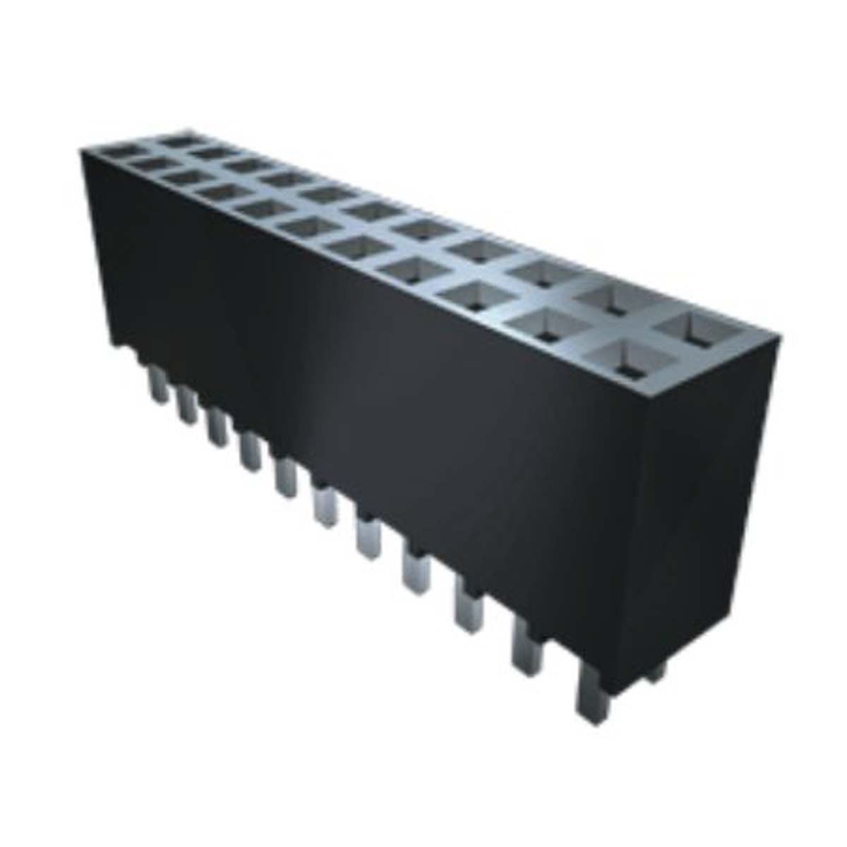 Samtec SSW Series Right Angle Through Hole Mount PCB Socket, 10-Contact, 2-Row, 2.54mm Pitch, Solder Termination