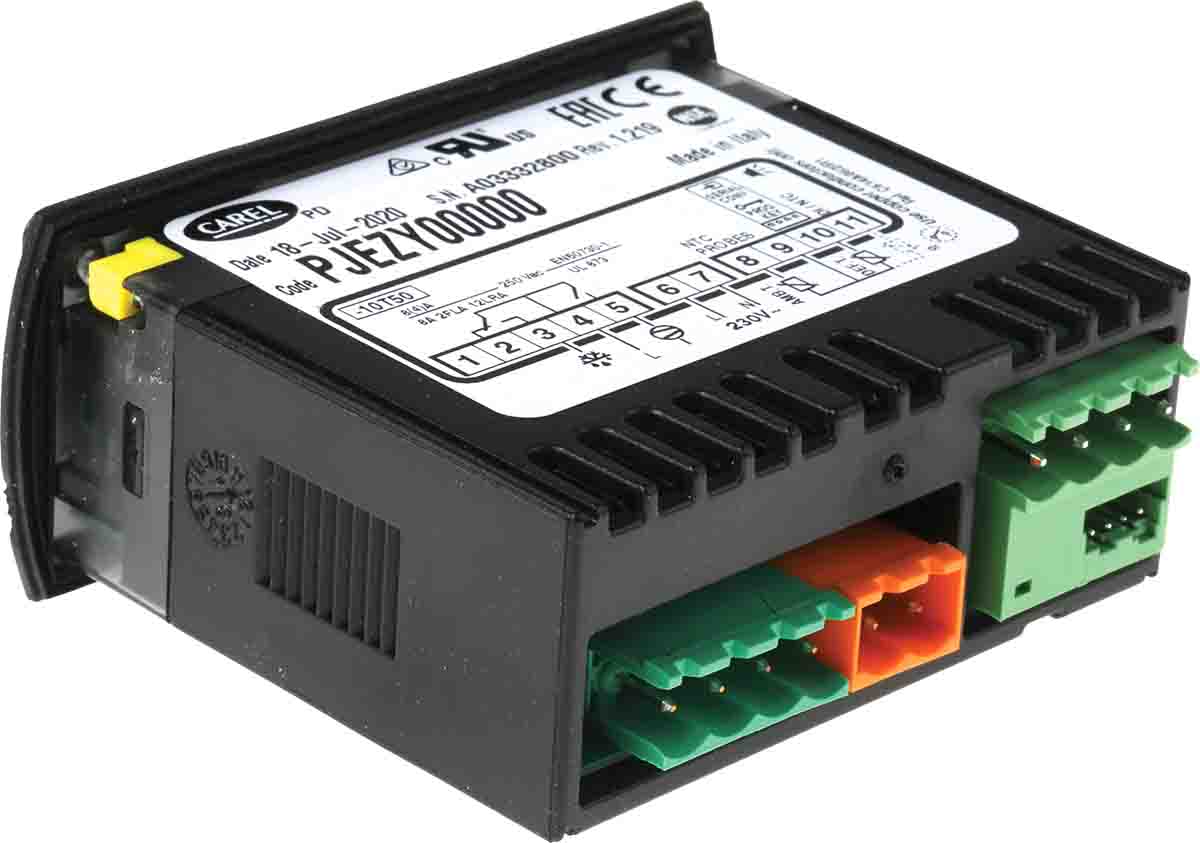 pjezy00000 Carel PJ Easy Panel Mount On-Off Temperature Controller 1 Input, 2 Output Relay 230V ac On-Off