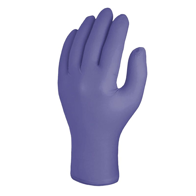 Skytec TX324 Violet Powder-Free Nitrile Disposable Gloves, Size L, 100 per Pack