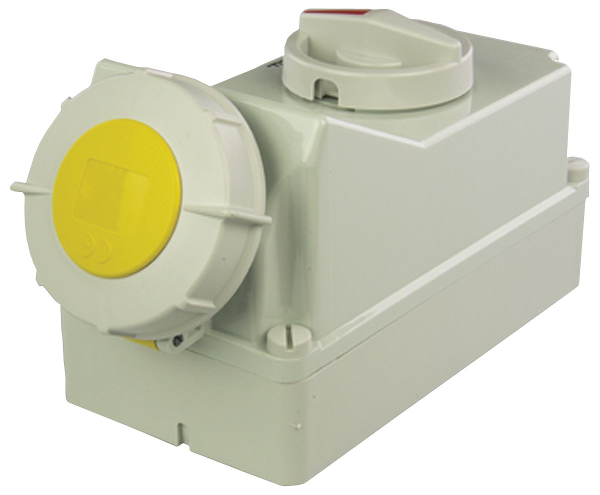 5924a MENNEKES Switchable IP67 Industrial Interlock Socket 2P+E, 32A, 110 V