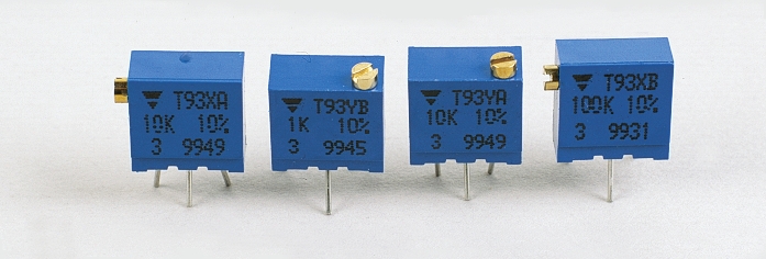 5kΩ, Through Hole Trimmer Potentiometer 0.5W Side Adjust Vishay, T93
