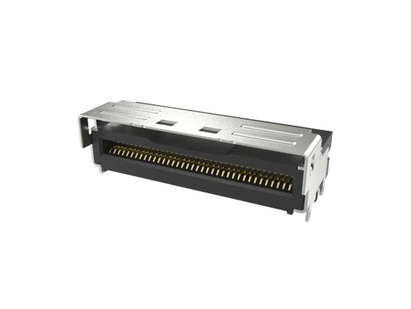 Amphenol Communications Solutions Right Angle Edge Connector, 74-Contacts, 0.6mm Pitch