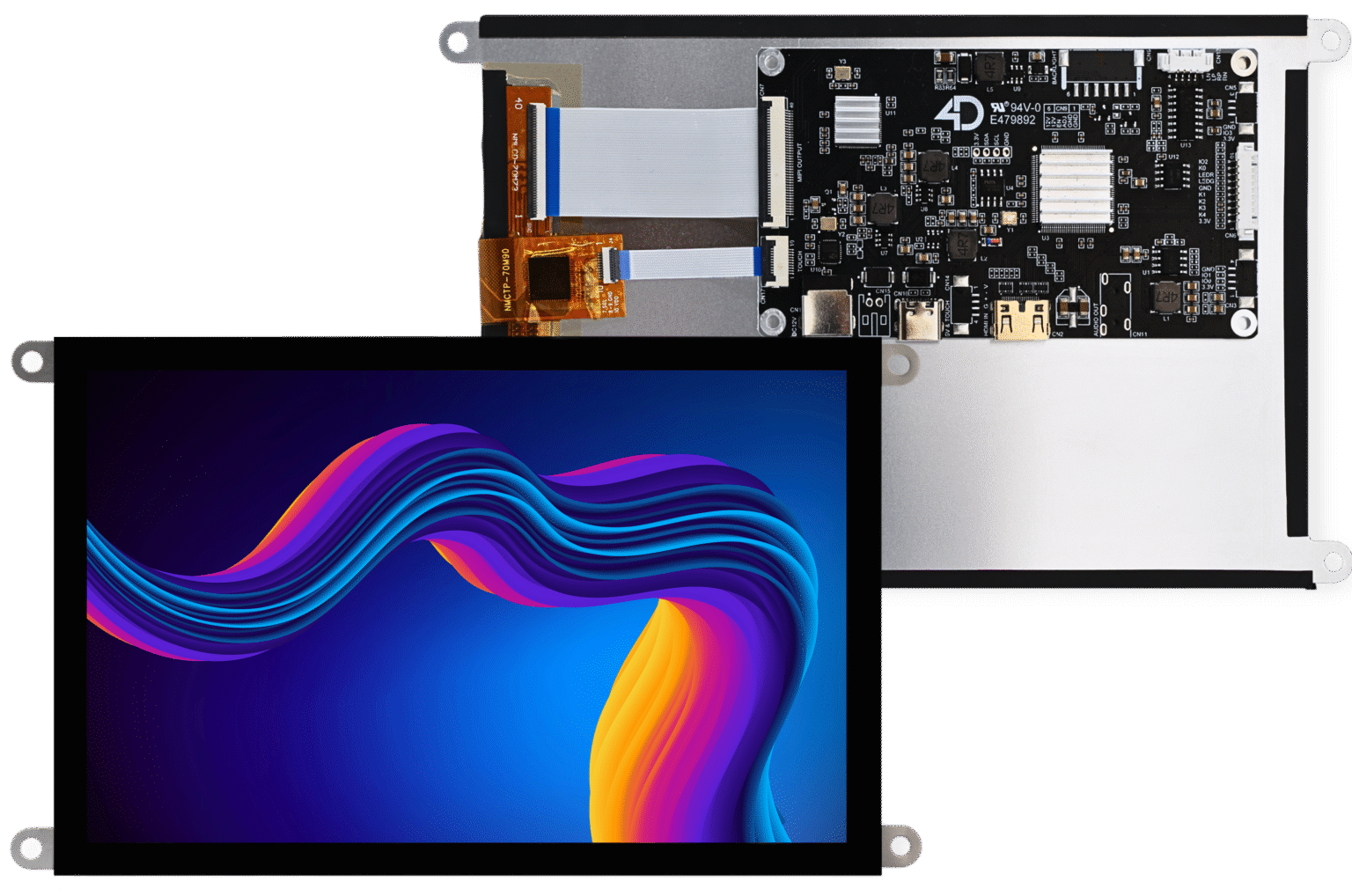 4D Systems 4DHDMI-70-1280-800-CT-EAR-500 LCD Display Module Touch Screen, 7 in, 1280 x 800 pixel