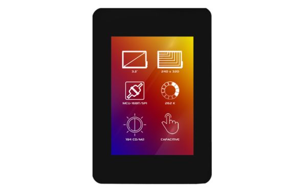 4D Systems 4DLCD-32320240-CTP-CLB LCD Colour Display Touch Screen, 81.28 mm, 240 x 320 pixel
