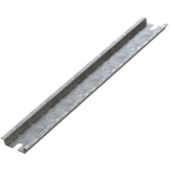 Deltron Galvanised Steel Unperforated DIN Rail, 244 mm x 35mm x 8 mm