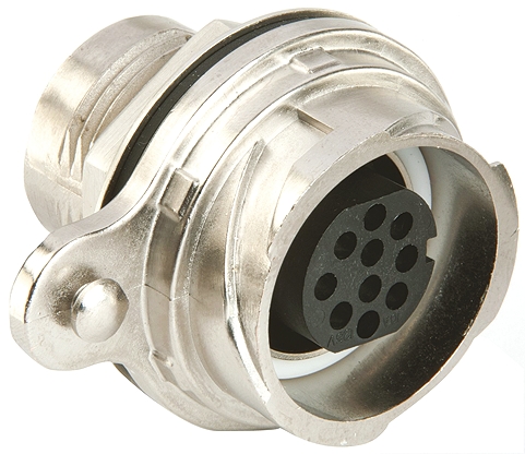 Bulgin Circular Connector, 10 Contacts, Front, Plug, Male, IP68, IP66, IP69K, Buccaneer 7000 Series