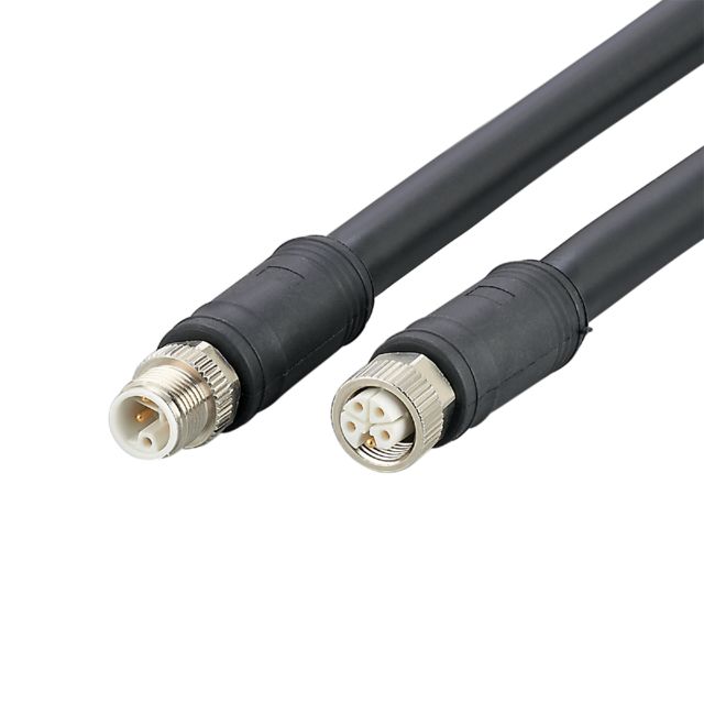 ifm electronic Power 2.5 mm² 5 Core Power Cable, Black Polyurethane PUR, 2m