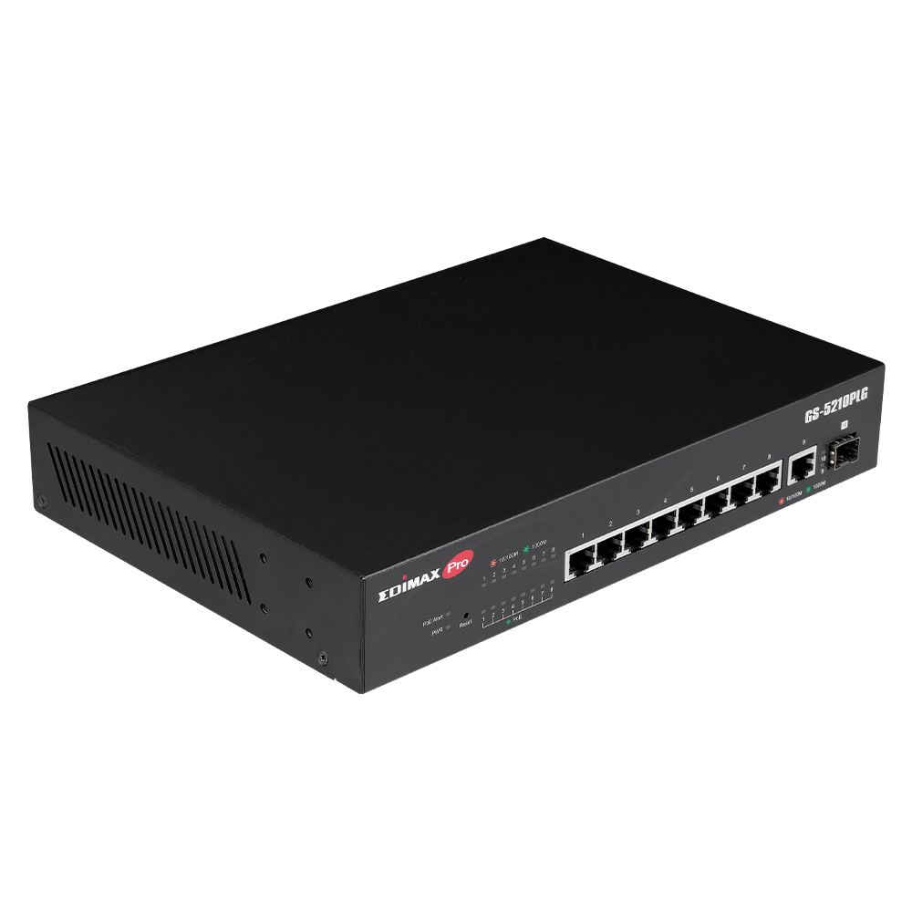 Edimax GS-5210PLG, Smart 10 Port Gigabit Switch With PoE