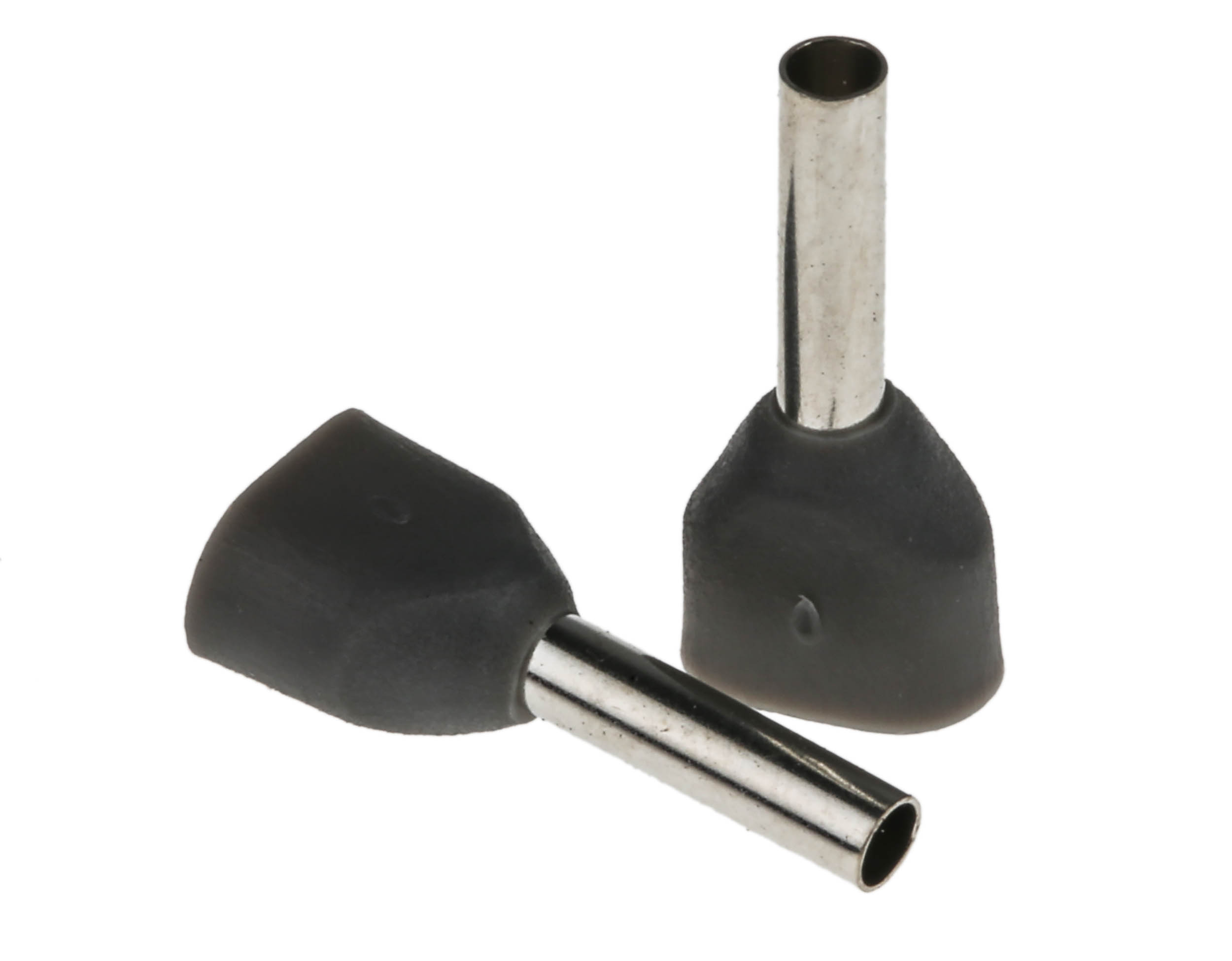 184-9654 RS PRO Insulated Crimp Bootlace Ferrule, 8 mm Pin Length, 2.1 mm Pin Diameter, Grey from 18 AWG to 18 AWG Wire Size