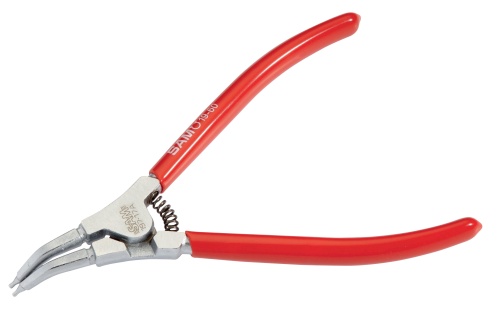 SAM Circlip Pliers, 180 mm Overall, Bent Tip, ESD