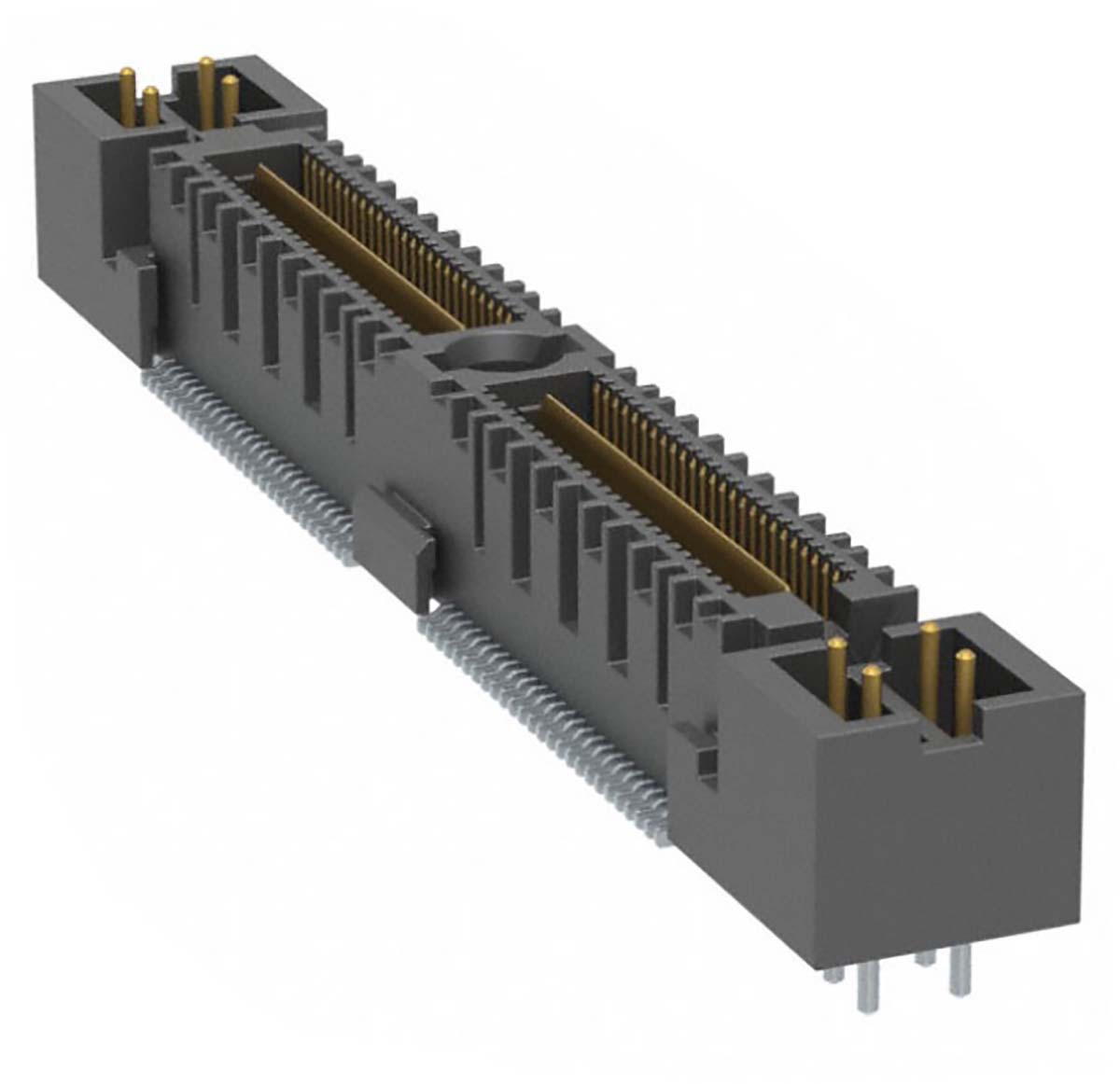 Samtec QMS Series Straight Surface PCB Header, 104 Contact(s), 0.64 mm Pitch, 1 Row, Shrouded