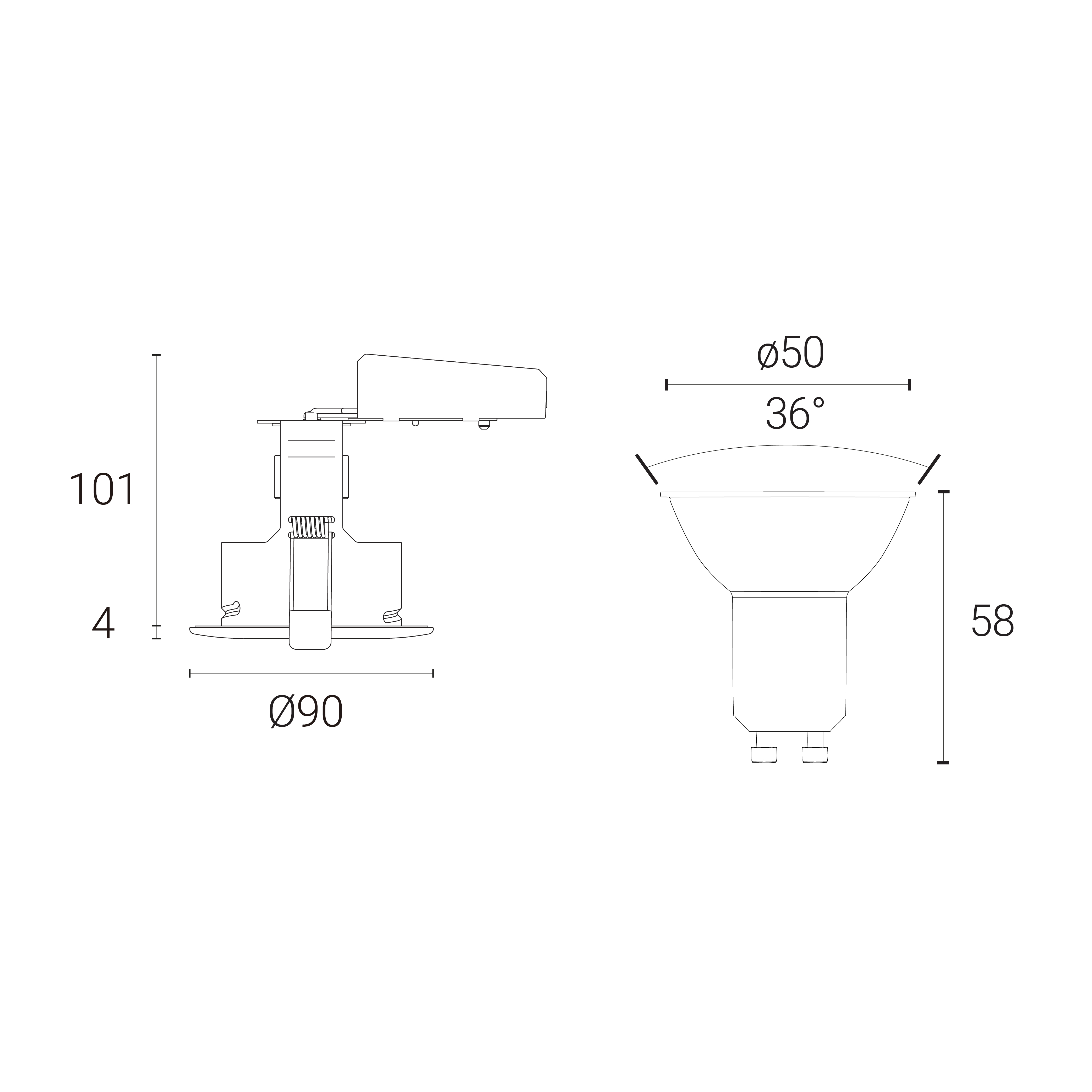 4l12211 4lite UK LED 4.9 W Smart Ceiling Light 6500k