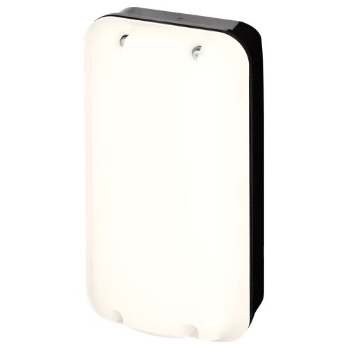 4lite UK Rectangular Rectangular LED Bulkhead Light, 8 W, 220V, 240 V Lamp Supplied, IP65, Lorica