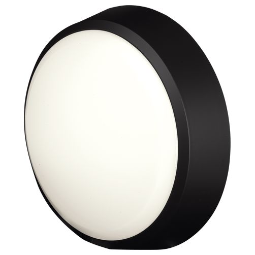4lite UK Round Round LED Bulkhead Light, 12 W, 220V, 240 V Lamp Supplied, IP54, Pylus